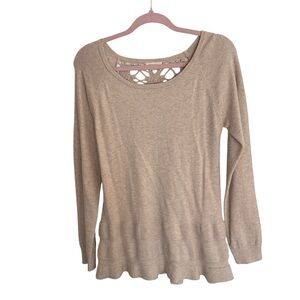 Mystree Cashmere Blend Peplum Sweater